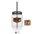 25 Oz. Mason Jar with Chewing Gum - Charcoal